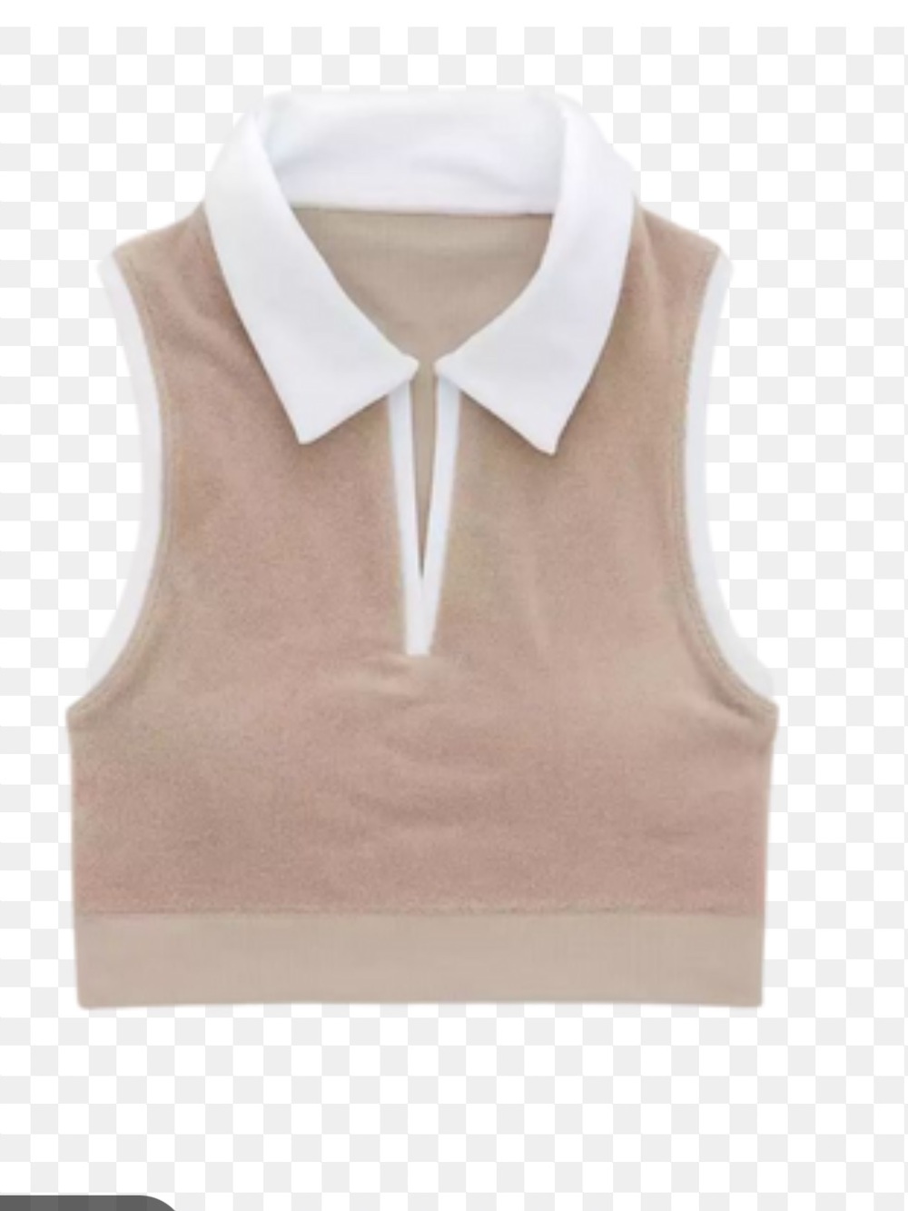 Aerie Offline terry polo sports bra, size M